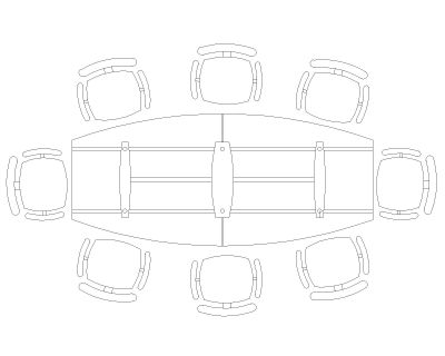 Meeting Table top view Design Drawing-1 CAD Block DWG AutoCAD Editable Drawing (Free Download)