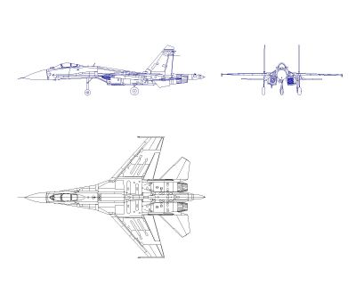 Military Aircraft Drawings-1 CAD Block DWG AutoCAD Editable Drawing (Free Download)