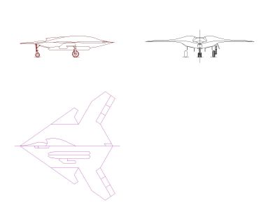 Military Aircraft Drawings-5 CAD Block DWG AutoCAD Editable Drawing (Free Download)
