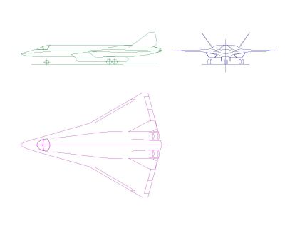 Military Aircraft Drawings-6 CAD Block DWG AutoCAD Editable Drawing (Free Download)