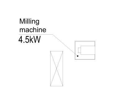 Milling machine 4.5kW CAD Block DWG AutoCAD Editable Drawing (Free Download)