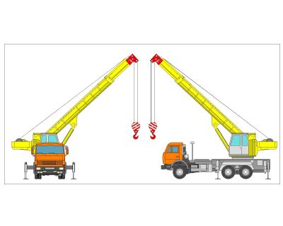 Mobile Crane Model-2 CAD Block DWG AutoCAD Editable Drawing (Free Download)