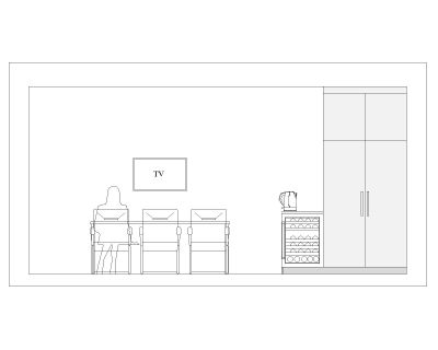 Free AutoCAD 2D Editable Drawings for Modern & Island Kitchen Internal Elevations_ 8