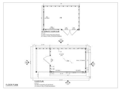 Modern Wood Shed Floor Plans-1 CAD Block DWG AutoCAD Editable Drawing (Free Download)