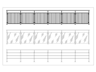 Modern Railing Design CAD Block DWG AutoCAD Editable Drawing (Free Download)