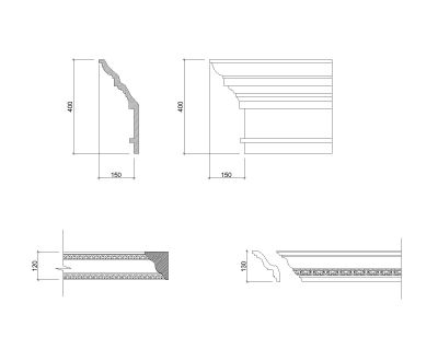 Mould design-5 for builing exterior CAD Block DWG AutoCAD Editable Drawing (Free Download)