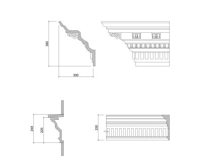 Mould design-7 for builing exterior CAD Block DWG AutoCAD Editable Drawing (Free Download)
