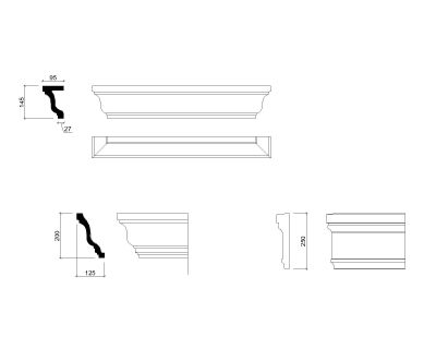 Mould design-8 for builing exterior CAD Block DWG AutoCAD Editable Drawing (Free Download)