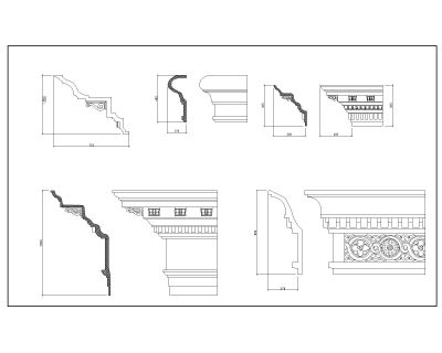Moulding Design For Facades-1 for builing exterior CAD Block DWG AutoCAD Editable Drawing (Free Download)