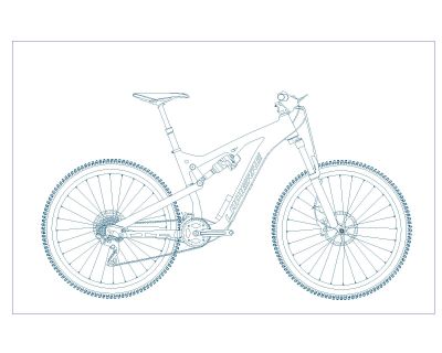 Mountain Bike side view CAD Block DWG AutoCAD Editable Drawing (Free Download)