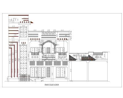 Multi-Story Residential Building & Villas 2D Elevation-27 Architectural drawings. CAD block in DWG format free download.