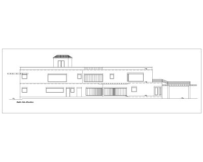 Multi-Story Residential Building & Villas 2D Elevation-42 Architectural drawings. CAD block in DWG format free download.