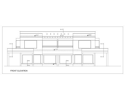 Multi-Story Residential Building & Villas 2D Elevation-53 Architectural drawings. CAD block in DWG format free download.