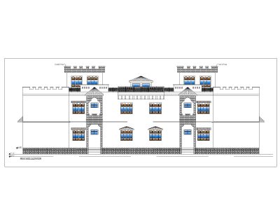 Multi-Story Residential Building & Villas 2D Elevation-58 Architectural drawings. CAD block in DWG format free download.