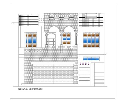 Multi-Story Residential Building & Villas 2D Elevation-66 Architectural drawings. CAD block in DWG format free download.
