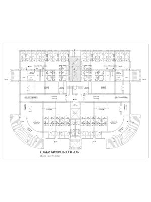 Multi Story Building Lower Ground Floor Plan CAD Block DWG AutoCAD Editable Drawing (Free Download)