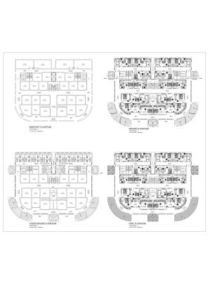 Multi Story Floor Plans BUIDLING PROPOSAL-2 CAD Block DWG AutoCAD Editable Drawing (Free Download)