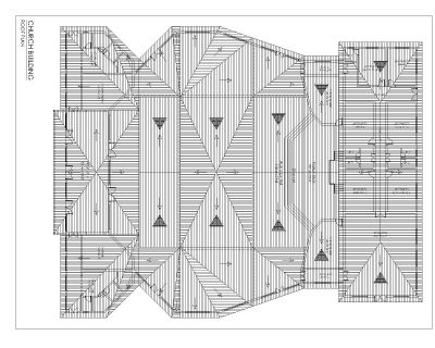Free AutoCAD 2D New Church Detailed Roofing Plan with Detailith Detail