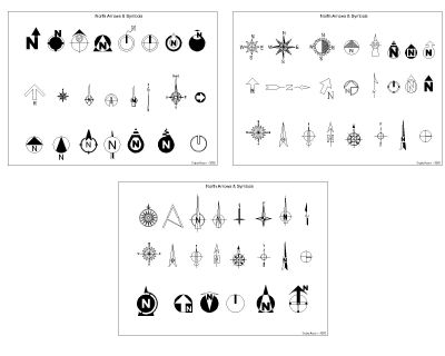 North Aero Symbols for AutoCAD Drawings CAD Block DWG AutoCAD Editable Drawing (Free Download)