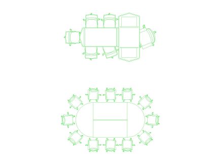 Free AutoCAD 2D Detailed Drawing for Meeting Room Chairs with Tables-11