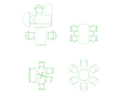 Free AutoCAD 2D Detailed Drawing for Meeting Room Chairs with Tables-12