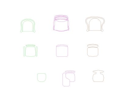 Free AutoCAD 2D Detailed Drawing for Meeting Room Chairs with Tables-17