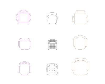 Free AutoCAD 2D Detailed Drawing for Meeting Room Chairs with Tables-18