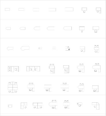 Escritórios de escritório em plano CAD coleção 3 dwg