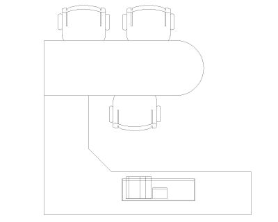 Free AutoCAD 2D Editable Drawings for Office Furniture 26 - 13