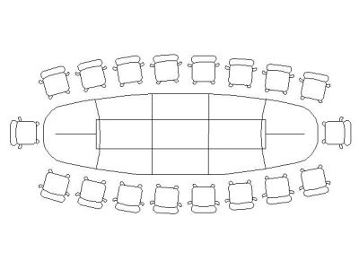 Free AutoCAD 2D Editable Drawings for Office Furniture 26 - 20