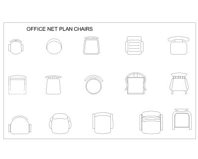 Free AutoCAD 2D Office Chairs Designs-7