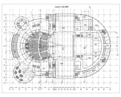 OPERA HOUSE GROUND FLOOR PLAN-2 CAD Block DWG AutoCAD Editable Drawing (Free Download)