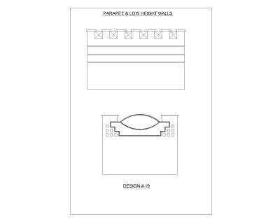 Parapet Wall Design Type-E View CAD Block DWG AutoCAD Editable Drawing (Free Download)