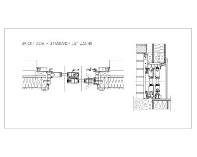 Free AutoCAD 2D Editable Drawings for Patio Door Brick Facia- 2