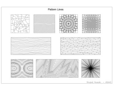 Patterns for Architectural drawings in AutoCAD. CAD block in DWG format free download.