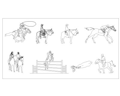 People-equestrian-sports CAD Block DWG AutoCAD Editable Drawing (Free Download)