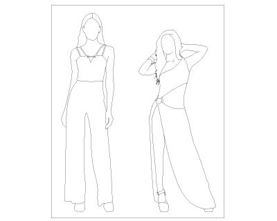 People Symbols Girls-15 CAD Block DWG AutoCAD Editable Drawing (Free Download)