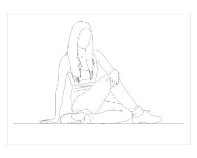 People Symbols Girls-24 CAD Block DWG AutoCAD Editable Drawing (Free Download)