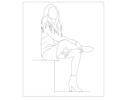 People Symbols Girls-27 CAD Block DWG AutoCAD Editable Drawing (Free Download)