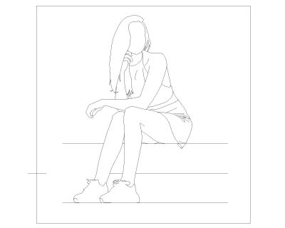 People Symbols Girls-28 CAD Block DWG AutoCAD Editable Drawing (Free Download)