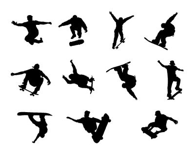 People Skate-Model Architectural Drawing. CAD block in DWG format free download.