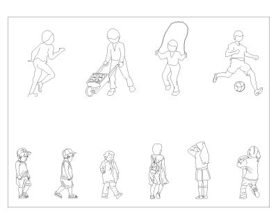 People Symbols Mixed-1 CAD Block DWG AutoCAD Editable Drawing (Free Download)