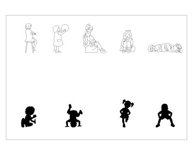 People Symbols Mixed-3 CAD Block DWG AutoCAD Editable Drawing (Free Download)