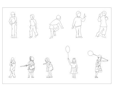 People Symbols Mixed-7 CAD Block DWG AutoCAD Editable Drawing (Free Download)