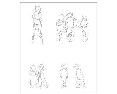 People Symbols Mixed-8 CAD Block DWG AutoCAD Editable Drawing (Free Download)