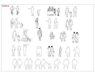 Free AutoCAD 2D Editable Drawings for Persons Model - 12