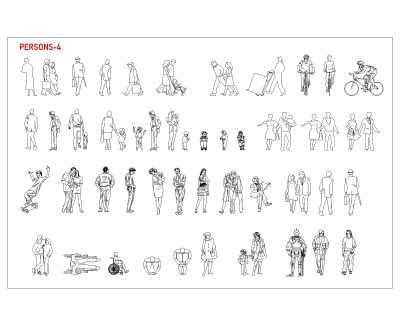 Free AutoCAD 2D Editable Drawings for Persons Model - 4