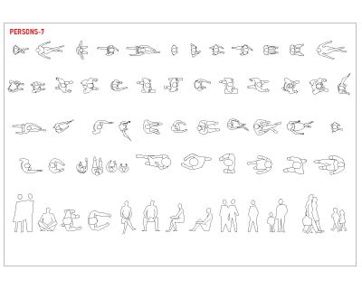 Free AutoCAD 2D Editable Drawings for Persons Model - 7