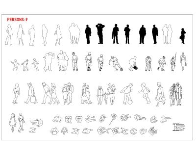 Free AutoCAD 2D Editable Drawings for Persons Model - 9