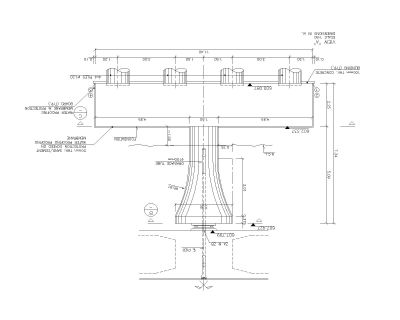 Pier Side View with Deck Architectural & Structural Design-3. CAD block in DWG format free download.